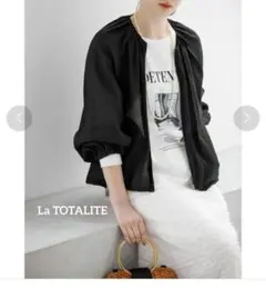☆新品タグ付き☆24SS《La TOTALITE》ギャザー ネック ブルゾン 黒