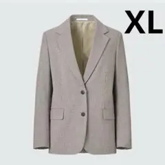 【未使用】ユニクロ リラックステーラードジャケット チェック柄 XLゆったり
