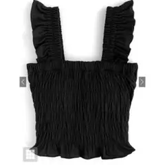 【新品未使用】 GRL カップ付きシャーリングフリルタンクトップ[dk1118]