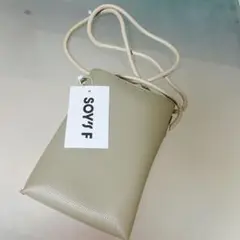 ソイズエフ スマホショルダー オリーブ斜め掛け 肩掛け バッグ19×13×4cm