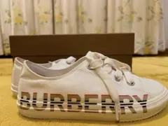 バーバリー スニーカー シューズ キッズ 紐 美品
