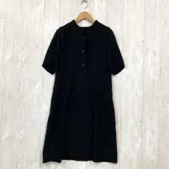 【夏物セール中！/美品】 半袖ワンピース LL相当 ブラック 大きめ フォーマル
