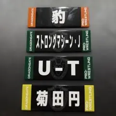 DRAGON GATE ドラゴンゲート　ネーム缶バッジ　豹 J U-T 菊田