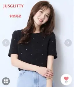 【未使用品】 JUSGLITTY 大人気 カットソー パール