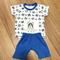 新品未使用☆犬と星のプリント☆ベビーパジャマ ☆腹巻き☆上下セット