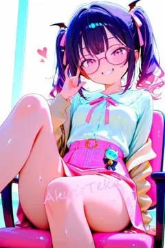 清楚美女No.533】美女グラビアポスター／眼鏡　優等生　いたずら　元気
