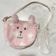 クラフトホリック　キッズポシェット　ピンク 星柄 クマ ショルダーバッグ