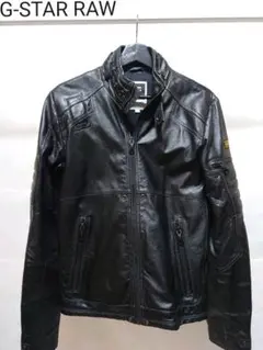 G-STAR RAW/ラムレザー バイカーライダースジャケット