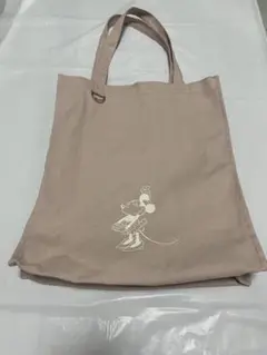 ミニーマウス　ベージュトートバッグ ディズニーストア