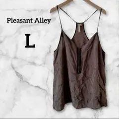 ✨１点限り✨Pleasant Alley ブラウンキャミソール 【L】ノースリー