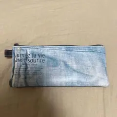 ジーンズ柄 ペンケース 筆箱 物入れ