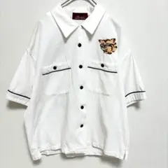 アヴィレックス 刺繍 ベトナムシャツ ボーリングシャツ