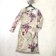 美品 LEONARD レオナール 最高級 シルクウール タグ付 ワンピース