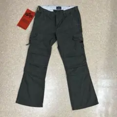 【新品】【希少】 ALPHA カーゴパンツ オリーブグリーン ブーツカット