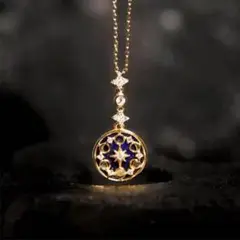 【一点物】ゴールド 星と月 モチーフ ネックレス