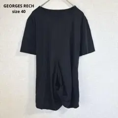 【ジョルジュレッシュ】半袖Tシャツ コットン100%丸首 シンプル ブラック L