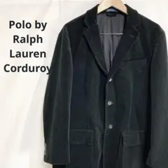 ポロバイラルフローレン コーデュロイ濃緑テーラードジャケット polo 古着