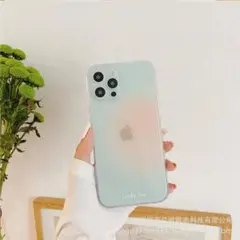 ピンク 可愛い 青 グラデーション Pro iPhone Max 15 透明