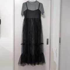 グレイル　チュールキャミワンピース Mサイズ 黒
