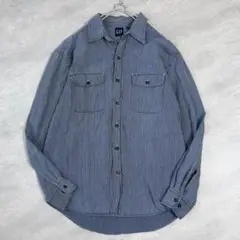 GAP オールドギャップ ストライプ ワークシャツ Mサイズ