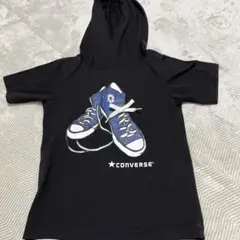 CONVERSE フード付きTシャツ 黒
