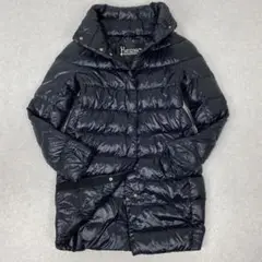 良品 ヘルノ ダウンコート Aライン 美シルエット 抜群の保温力 黒 L 正規品