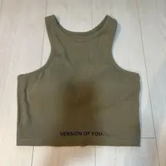 VERSION OF YOU. オリーブ クロップトップ Mサイズ
