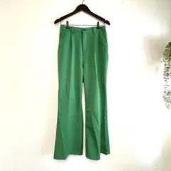 【K100】モノマート　MONO-MART ストレートパンツ　グリーン　 M