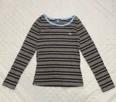 新品　Burberry 長袖Tシャツ　38 ブラウン　ストライプ