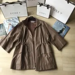 FOXEY NEW YORK Faux Leather Anork