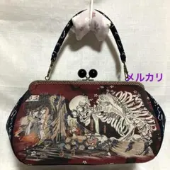 ガシャ髑髏　ハンドメイド　クロスボディバッグ　ショルダーバッグ　和柄　浮世絵 ガシャ髑髏 ハンドメイド 和柄 浮世絵 クロスボディバッグ