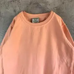 A3079古着　スウェット　ピンクオレンジ　無地