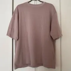 エアリズムコットンオーバーサイズTシャツ5分袖 レディースXL / PINK