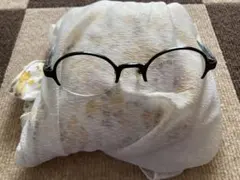 ブラック メタル ラウンドメガネ