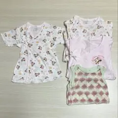 新生児肌着　3点　ノースリーブロンパース　肌着 ミニーちゃん