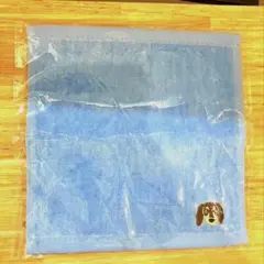 新品未使用　ハンカチ　犬　タオル 青　犬のハンカチ　ドッグ　水色　可愛い