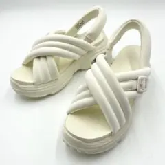 美品 ABC 厚底サンダル エアクッション 白 Lサイズ Y0990