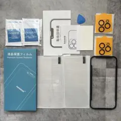 PANDESS iPhone15promax フィルム 2枚+カメラレンズ2枚