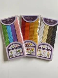 ボール紙クイリングペーパー　リップル＆ロール　3点セット