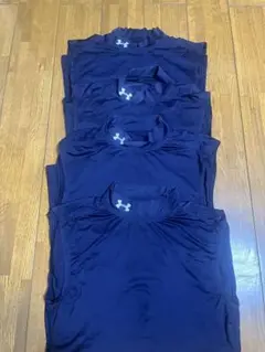 アンダーアーマー HeatGear アンダーシャツ 4枚セット ネイビー