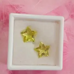 【新品】レモンクォーツ ルース 星 天然石 約12mm スター マジョラム