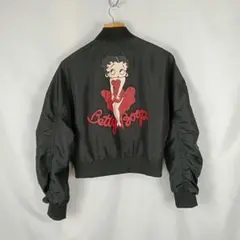 DENIFITS　BETTY BOOP　ナイロンジャンパー ブラック　B3359