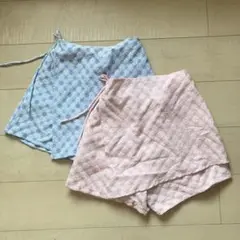 ほぼ新品未使用 巻きキュロットスカート 2点