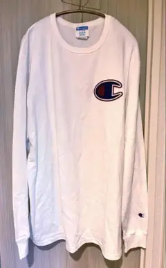 Champion 長袖カットソー X-LARGE ホワイト　大きなサイズ