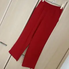 レッド スラックス Mサイズ ウエストゴム