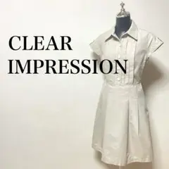 CLEAR IMPRESSION ワンピース　シャツワンピ　フレアスカート