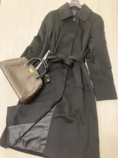 美品 バーバリー ロンドン カシミヤ100% コート ブラック