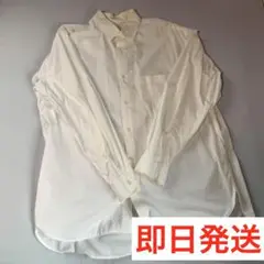 【即日発送可】GU　ホワイト ボタンダウンシャツ　Mサイズ