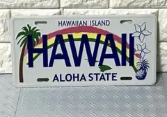 Hawaii 看板　ナンバーズプレート　ハワイ　ボタニカル