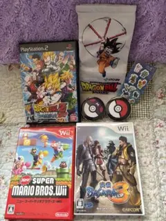 ドラゴンボールZ スパーキング！他ゲーム3本セット小物セット